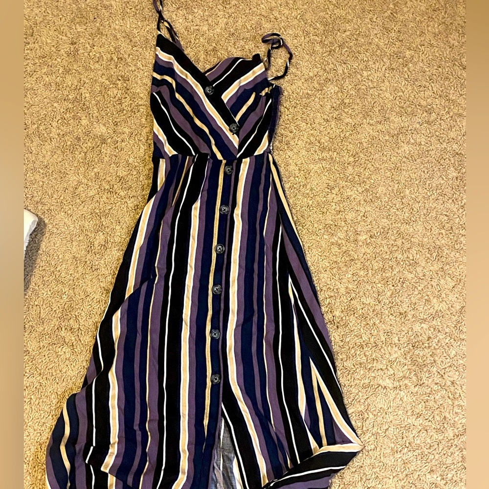 Striped Hollister dress. Soft material with high quality buttons.